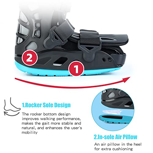 Inflatable Walker Boot Air Cam Walker Fracture Boot Short Walker Brace Walking Boot Orthopaedic Boot for Sprained Ankle, Foot Pain Recovery, Stress Fracture, Broken Foot, Achilles Tendonitis L4360 (Large)