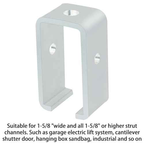 Channel Trolley Track Hanger Bracket for UNISTRUT Strut Channel, 1-5/8 Intermediate Support Hange Bracket for All 1-5/8" Channel Trolley Track (10 Pack)