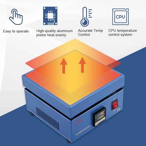 Soldering Hot Plate 110V 850W LED Microcomputer Electric Preheat Soldering Preheating Station Welder Hot Plate Rework Heater Lab (200X200mm Plate)