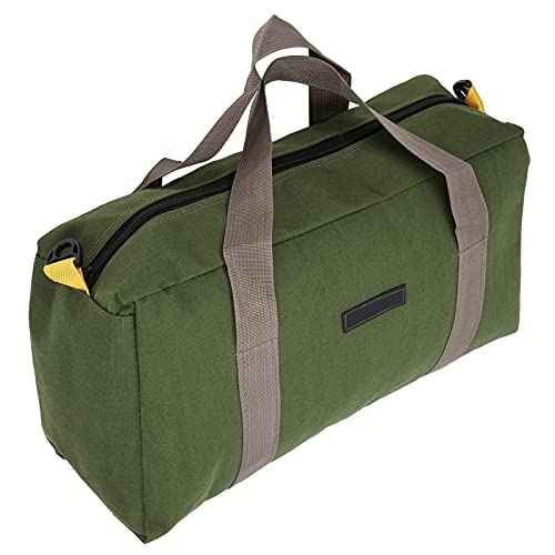 Walfront 18 Inches Wide Mouth Electrician Storage Bag - Portable Multifunctional Tool Organizer for Plumbing & Gardening Tools