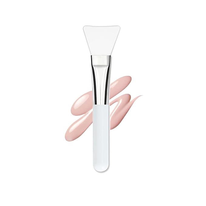 Facial Mask Application Brush, Soft Silicone Shovel Shape White Brush Head Cosmetic Tool for Body Lotion, Mud, Clay, Charcoal Mixed Mask