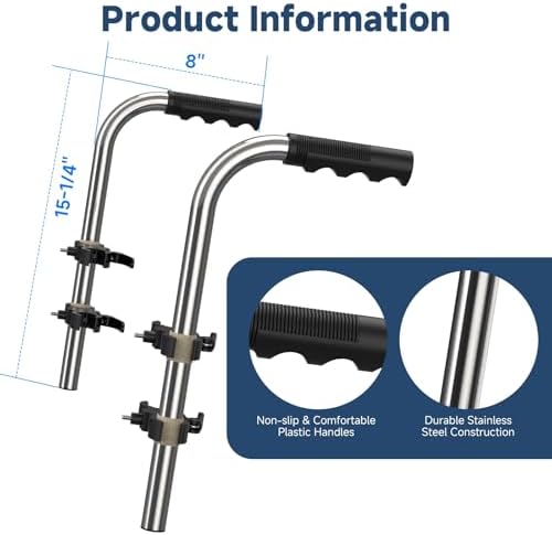 Wheelchair Handle Extenders - Stroller Handle Extender Extension, Universal Wheelchair Push Bar, Stroller Extension Handles, 2 Pack