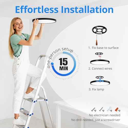 6 Pack 2640LM Dimmable LED Flush Mount Ceiling Light Fixtures, 5CCT (2700K-6500K) Selectable, 12 Inch 24W Slim Modern Ceiling Light for Bedroom Hallway Apartment Rental Units