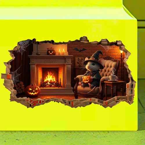 Cozy Mouse Wall Decal, Halloween Wall Decal, 5 Inch Vinyl Sticker