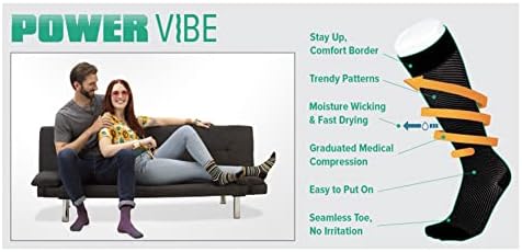 Juzo Power Vibe Premium Compression Socks For Men and Women 15-20 mmHg