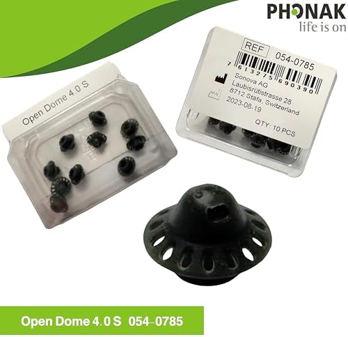 Phonak Open Domes 4.0 – Small Size (S) – (054-0785) – 2 Pack (20 Domes) – Compatible with Marvel, Paradise, Lumity RIC Devices – Original Phonak Replacement