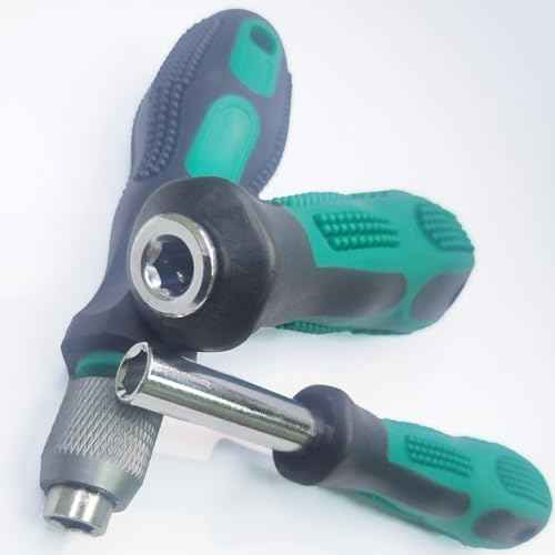 3-Piece 1/4 Hex Screwdriver Bit Holder Handle Set with Quick Change, Magnetic, and Direct Insertion Handles