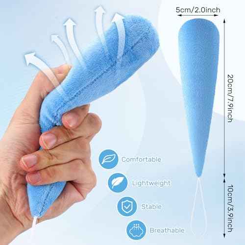 Soulchen 4 Pcs Palm Protector for Hand Carrot Shape Contracture Cushion with Wands, Support Finger Open Prevent Hand Contracture for Parkinson Dementia Arthritis