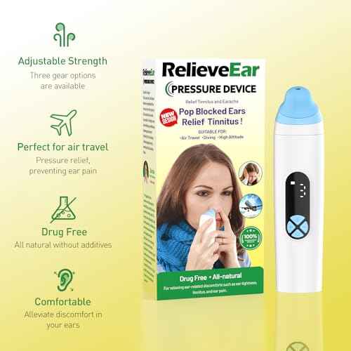 Eustachian Ear Pressure Balancer, Tinnitus Relief for Ringing Ears | Air, Dive and Altitude Use | Safe Ear Relief | White