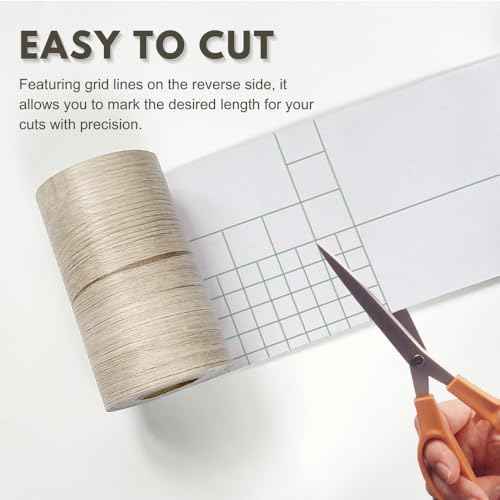 Wood Grain Wallpaper Border, 3.94¡¯¡¯ x 32.8 FT, Peel and Stick Bathroom Mirror Frame Border, Self Adhesive Wood Grain Repair Tape, PVC Waterproof Border Decor, Wood Furniture Renovation(Gray Chestnut)