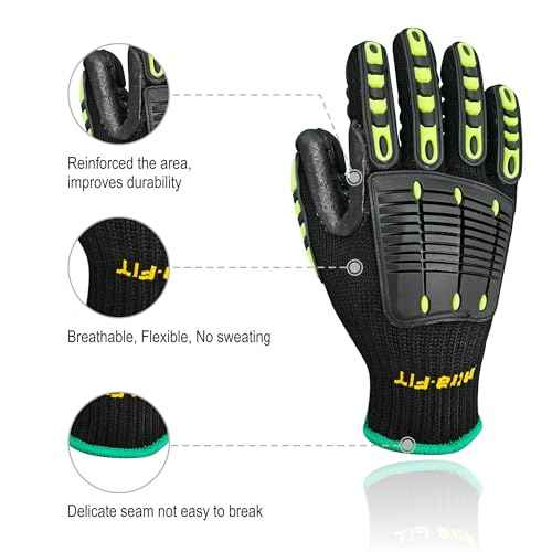 Anti Vibration Work Gloves,ISO 10819:2013 Certified | Shock-Proof Impact Reduction Safety Gear