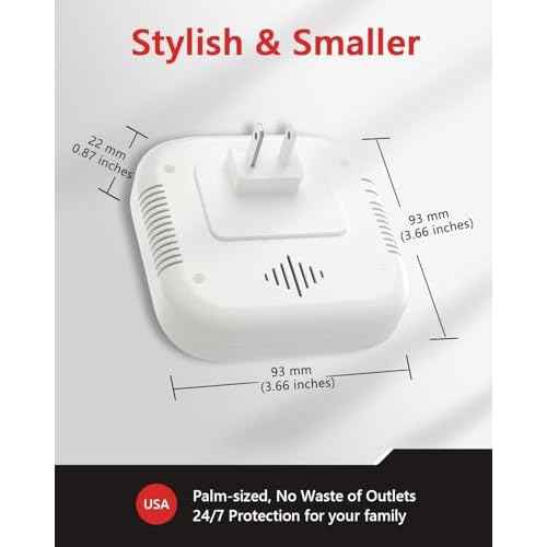 Carbon Monoxide Detectors Plug in, 4 in 1 Natural Gas, CO, Propane, Temp, Humidity & Explosive Gas Alarm for Home, Hotel, Kitchen, Camper