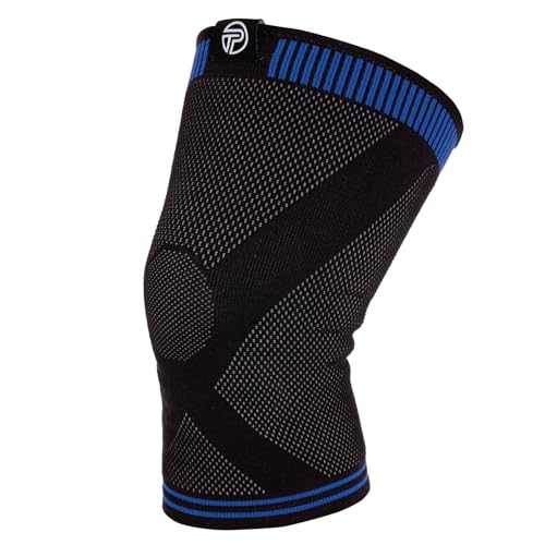 Pro-Tec Athletics 3D Flat Knee Support, Advanced Flat Knit Technology for Custom Fit, Breathable Stretch Fabric for Optimal Support, Medical Grade Compression, Ideal for Active Use, Small