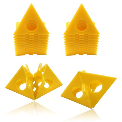 50 Pack Pyramid Plastic Painting Stand Mini Cone Paint Stands Paint Canvas Support Stands for Canvas Painter Elevated(Yellow)