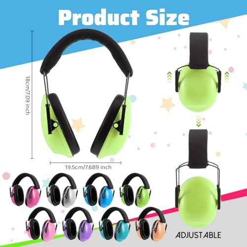Amylove 8 Pcs Kids Ear Protection Noise Cancelling Headphones Noise Reduction Ear Muffs 27dB Hearing Protection (8 Colors)