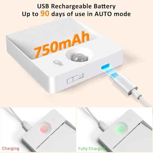 16 Pack Rechargeable Motion Sensor Stair Light for Indoor, RGBW Battery Operated Closet Lights, Stick On Night Lamp, Motion Activated Magnetic Lighting Lamps for Step,Cabinet,Hallway,Bathroom