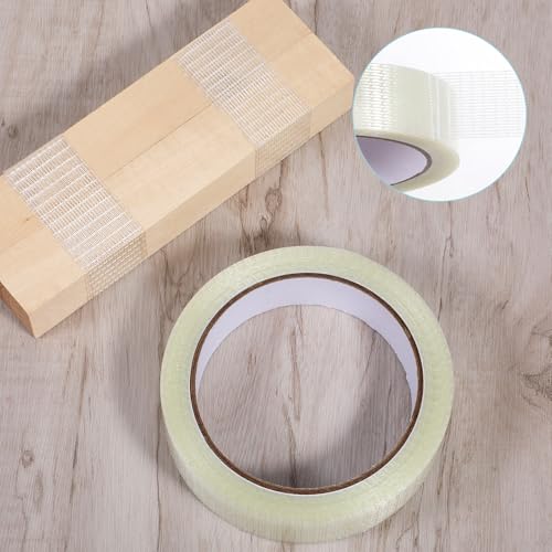 2 Pack Clear Duct Tapes Heavy Duty, Transparent Duct Tape Waterproof Tape High Performance Weather Resistant Tapes Industrial Grade for Residential, Commercial (1 in x 22 Yards)