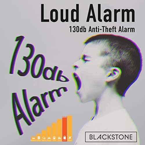 Blackstone Anti-Theft Loud 130db Alarm Padlock Weather Proof Heavy Duty Multi Purpose (10mm Shackle)