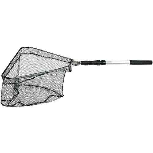 RESTCLOUD Fishing Landing Net with Telescoping Pole Handle, Fishing net Freshwater for Kids Men Women, Extend to 40-63 Inches