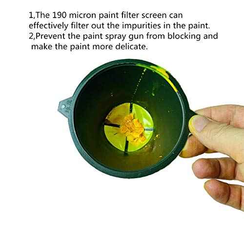 190 Micron Reusable Industrial Nylon Mesh Paint Filter Strainer Funnel Filter Paint/Gutter Oil and Food Residue High Efficient(10CM-diameter-10Pcs)