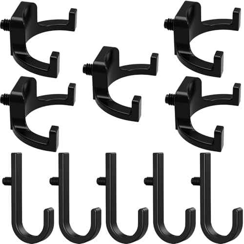10 Pcs ABS Storage Shed Tool Hooks, Shed Accessories Kit with J-Shape and U-Shape Hangers for Organizing Tools, DIY Gear, Workshop & Storage Shelves Organizer