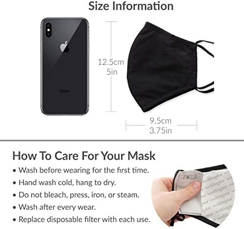 WEDDINGSTAR 3-Ply Kid's Washable Cloth Face Mask Reusable and Adjustable with Filter Pocket
