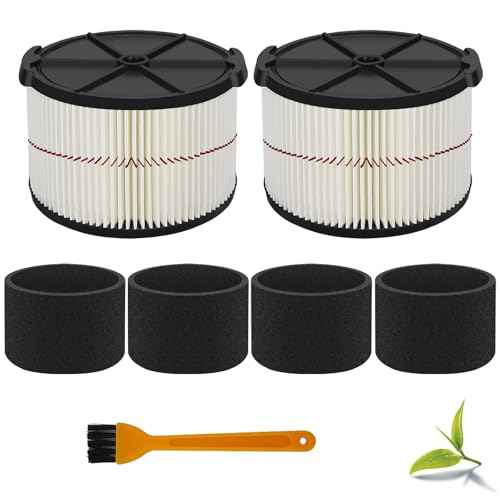 38741 Filters Replaces CMXZVBE38741 Craftsman Filter, fits CMXEVBE17040, Replaces Purple Stripe 1/2 Height Filter, Fits 3 Gallon, 4 Gallon Craftsman Shop Vacuums 1988+-2 Pack