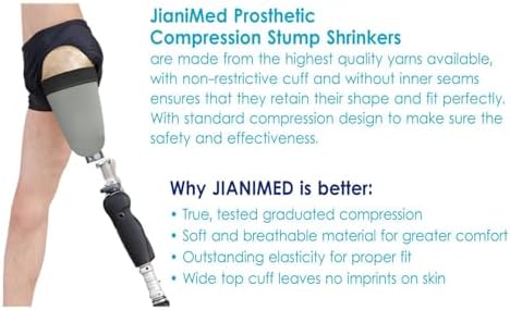 Prosthetic Stump Shrinkers–Above Knee, 35cm, Compression, Amputee Socks, 20-30, Daily use, Taiwan Excellence XL
