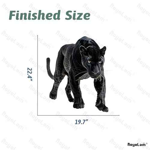 Lifelike Panther Wall Decal Nursery Wildlife Animal Wall Sticker Removable Peel and Stick Wall Art Decor Decoration for Kid Baby Preschool Living Room Playing Room Bedroom School Classroom