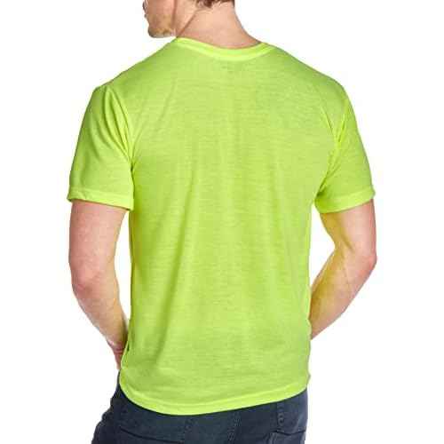 Bass Creek Outfitters Mens High Vis Shirts - 4 Pack Short Sleeve Safety Workwear High Visibility Shirts for Men (S-3XL)