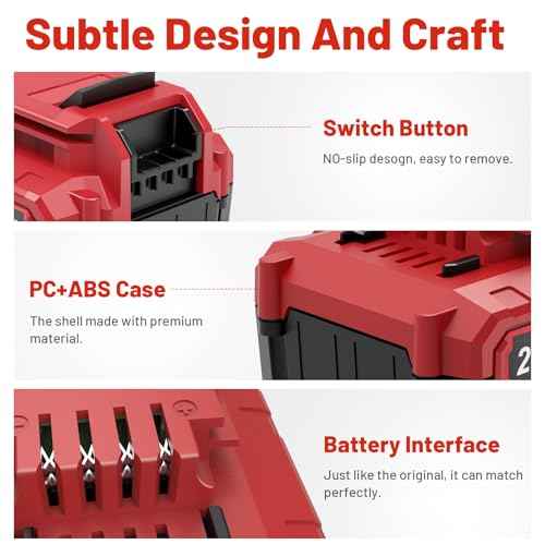 6.0Ah 20volt Replacement for Porter Cable 20V Battery and Charger Combo Compatible with Porter Cable 20V Lithium Battery PCC685L PCC680L PCC681L PCC682L PCC685LP