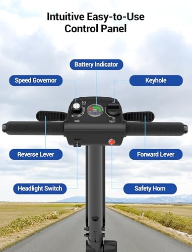 Mobility Scooter for Adults Seniors Driving 22 Miles, 42Lbs Lightweight Folding Electric Airlines Approved Mobility Scooter w/249WH*2Batteries Charger Dustproof Cover FSA/HSA Eligible (Red)