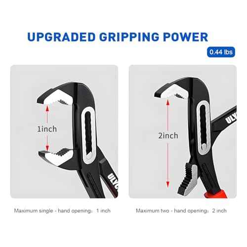 7 inch Channel Locks Plier, 6 Positions Adjustable Water Pump Pliers Smooth V-Jaw Groove Joint Pliers, TPR Comfort Grip Handle, Perfect for Plumbing, Automotive & Home Repair/Maintenance