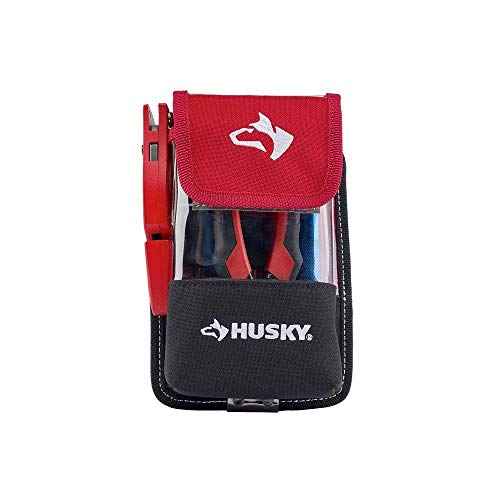 Husky 5 in. Clear Storage Bag Pouch with Protective Flap