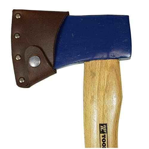 Hide & Drink, Hatchet Blade Cover, Protective Axe Head Sheath, Lumberjack Accessory, Camping and Outdoor Essentials, Full Grain Leather, Handmade