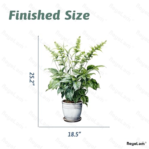 Green Leaves Potted Plant Wall Stickers for Living Room Nature Wall Decal Peel and Stick Wall Art Home Decor Decoration for Bedroom Bathroom Classroom Library Nursery