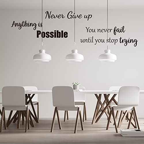 Inspirational Wall Decals Quotes, Motivational Affirmation Wall Stickers, Vinyl Quotes Stickers, Peel & Stick Positive Sayings for Bedroom/Living Room/Bathroom/Office Wall D?cor
