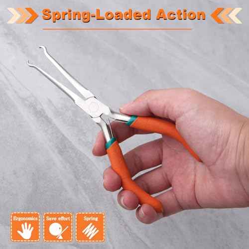 SPEEDWOX 5.5 Inch Hose Grip Pliers - Ring Nose Pliers, Spark Plug Removal, Cable Clamp Tool