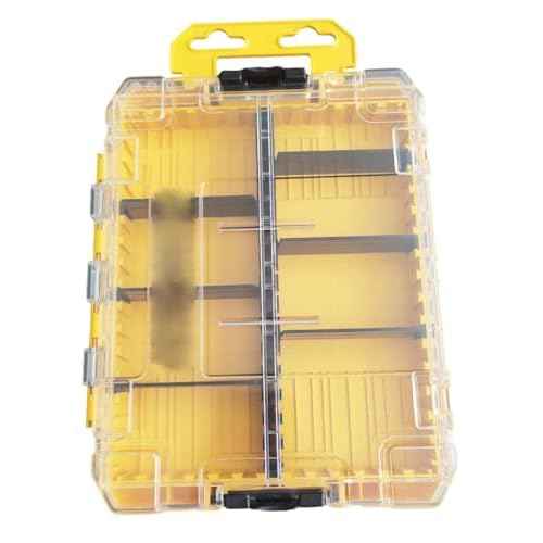 #DWAN2190 Tool Box Compartments Clear Lid Organizer Removable Yellow Drill Bits Parts Box N733460 N733461 Removable Compartments Yellow Quality Durable New Replacement Parts For DeWalt