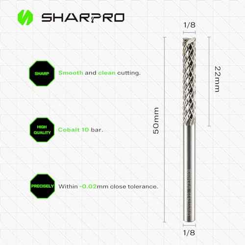 Tungsten Carbide Burr 1 8 Inch, Compatible with Dremel Cutting Bits, Metal Grinding Bits, Rotary Rasp for Drill, Plastic Cutting Tool, Wood Carving Bits, Side Cut Drill Bit£¨3 Pack£©