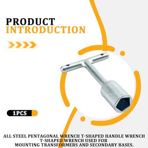 DONFON All-steel penta wrenches, T-handle for Maddox floor-mounted transformers, heavy-duty lineman's wrenches for padmount xfmr penta locking bolts and pad-mounted transformers