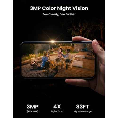 ieGeek Solar Security Camera Wireless Outdoor ? 2K 3MP WiFi Camera with Removable Solar Panel, Long Battery Life, 360¡Æ Pan Tilt, Color Night Vision, AI Detection, 2-Way Audio, IP65 for Home Security