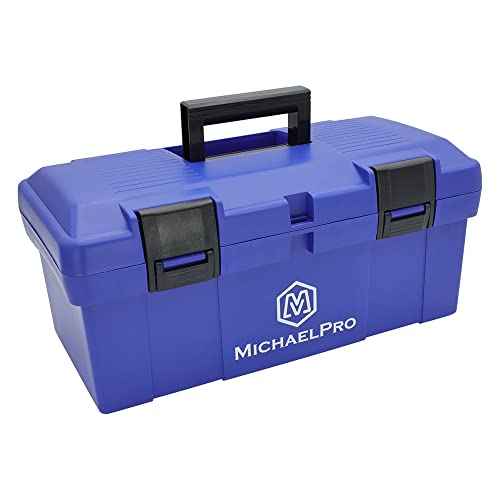 MichaelPro MP014035 17-Inch Tool Box | Removable Inner Tray | Carrying Case for Screws, Bolts, Nuts, Toys, Small Parts Organizer for Fasteners and Crafts