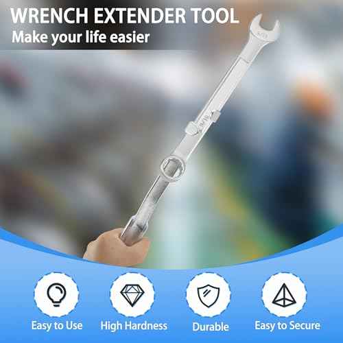 Wrench Extender Tool, 2 Pack Universal Heavy Duty Cheater Bar and Wrench Extension with High Hardness Alloy Steel, Durable & Safe, Efficient Performance and High Compatibility for All Applications