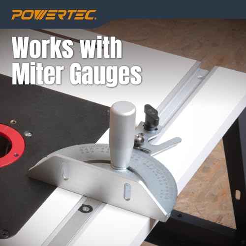 POWERTEC 48" Miter T Track w/ T-Bar for Table Saw, Router Table, Band Saw, Works with 3/4¡± x 3/8¡± Miter T Slot, Miter Gauge, T Track Accessories for Woodworking and Sliding Jigs, 1 Set (71156V)