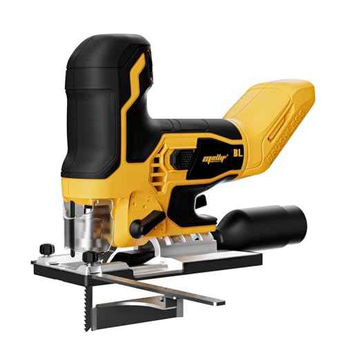 Cordless Jig Saw Compatible with Dewalt 20V MAX Battery (Tool Only), Brushless Orbital Tool w/ 3800 SPM Blade Speed, 6 Variable Speed, Bevel Angle (0¡Æ-45¡Æ), 4 Orbital Settings, LED Light