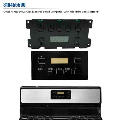 Upgrade 316455500 Stove Clock Control Board - 7 Button Board Replacement for Frigidaire & Electrolux Oven Range