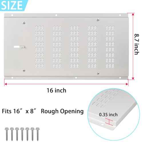 Foundation Vent Cover Crawl Space Vent Cover for Foundation Garage Attic Home Improvement,Fit 16¡±x8¡± Rough Opening,Outdoor Crawl Space Air Wall Vent Cover with Damper&Screen Reduce Moisture,White,3PK