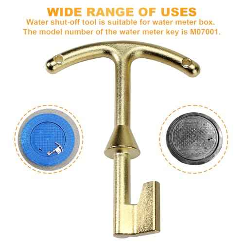 M07001 water meter key, Water Meter Box Key, Water Meter Cover/Lid Opening Tool, Valve Box Key - 5.5-inch Length
