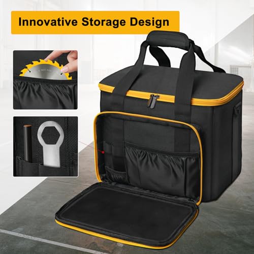 Tool Bag Compatible with DEWALT DCS565B/DCS391B, Makita XSS02Z, Milwaukee M18 Saw - Tool Storage Case with Battery Compartment & Blade Organizer, Heavy Duty Portable Design (Case Only)
